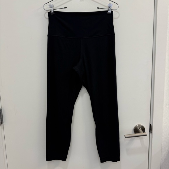 Lululemon Align Ribbed High-Rise Crop 23" leggings size 8 in black nulu yoga - Picture 8 of 14
